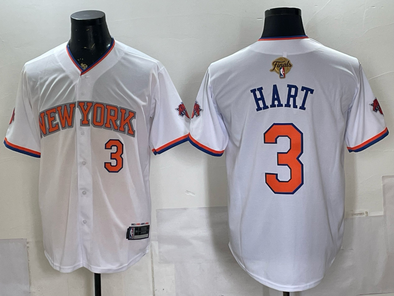 Men New York Knicks #3 Hart blue 2026 Nike NBA jersey 062503